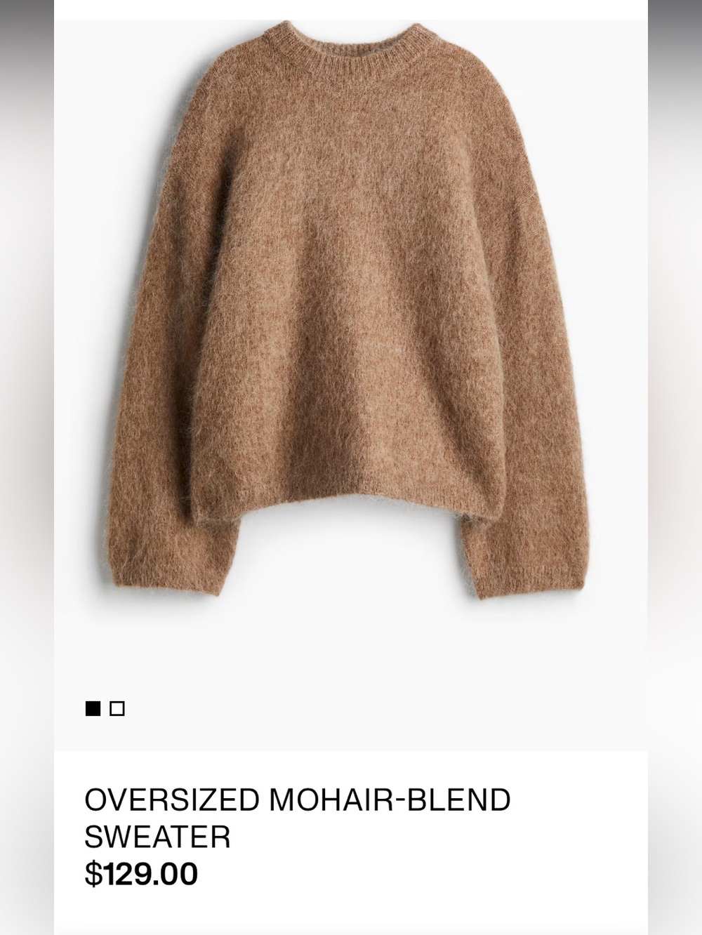 H&M Edition Oversized Mohair-Blend Sweater - Brown